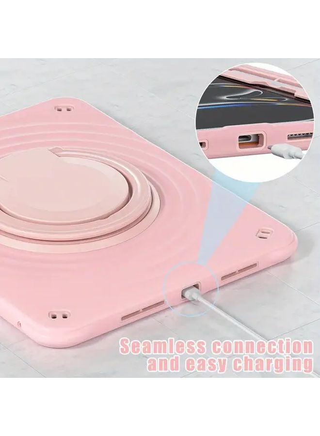 Pink iPad Pro 11 Inch 2024 Case with Bracket Water Ripple Non Slip Scratch Resistant - Image 3